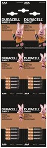 Батарейки Duracell АА LR6  1/16/192 (9767) арт 520199767