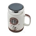 Термокружка керамическая - Starbucks Coffee, с силиконовым дном и зеркальной крышкой, 500 мл 1/24 521503609